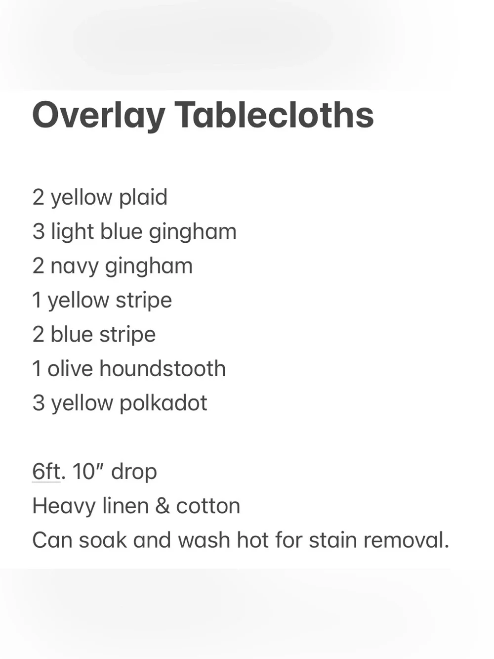 Heavyweight Cotton 6ft Tablecloths Handmade